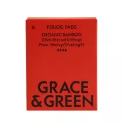 Absorbante din bambus organic, Noapte (8 buc), Grace and Green