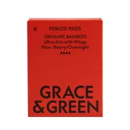 Absorbante din bambus organic, Noapte (8 buc), Grace and Green