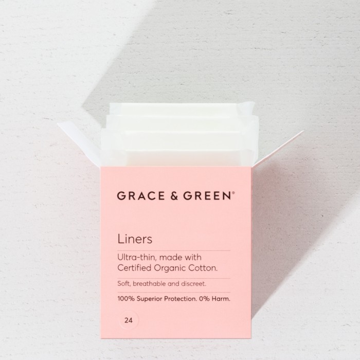 Pachet ingrijire lunara din bumbac organic 100%, Grace and Green