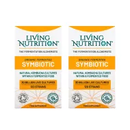 Duo Pack Organic Fermented SYMBIOTIC, pre+probiotice, 30 mld CFU (2 x 60 capsule), Living Nutrition