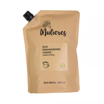 Refill Detergent lichid vase 99.7% ingrediente naturale Fresh Citrus (1000 ml), Mulieres