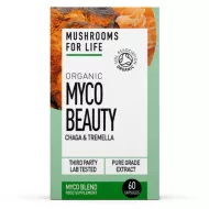 Organic Myco Beauty Chaga si Tremella 800 mg Pure Grade Extracts (60 capsule), MushroomsForLife