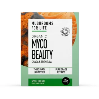 Organic Myco Beauty Chaga si Tremella 1000 mg Pure Grade Extracts Powder (60 grame), MushroomsForLife Organic Myco Beauty Chaga si Tremella 1000 mg Pure Grade Extracts Powder (60 grame), MushroomsForLife