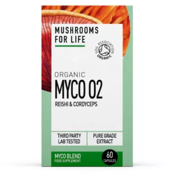 Organic Myco O2 Reishi si Cordyceps 800 mg Pure Grade Extracts (60 capsule), MushroomsForLife Organic Myco O2 Reishi si Cordyceps 800 mg Pure Grade Extracts (60 capsule), MushroomsForLife
