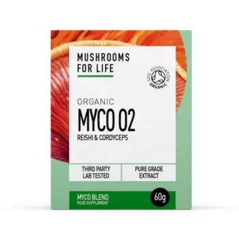 Organic Myco O2 Reishi si Cordyceps 1000 mg Pure Grade Extracts Powder (60 grame), MushroomsForLife Organic Myco O2 Reishi si Cordyceps 1000 mg Pure Grade Extracts Powder (60 grame), MushroomsForLife