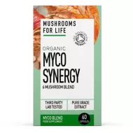 Organic Myco Synergy 6 ciuperci 800 mg Pure Grade Extracts (60 capsule), MushroomsForLife