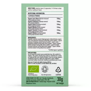 Organic Myco Synergy 6 ciuperci 800 mg Pure Grade Extracts (60 capsule), MushroomsForLife Organic Myco Synergy 6 ciuperci 800 mg Pure Grade Extracts (60 capsule), MushroomsForLife