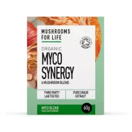 Organic Myco Synergy 6 ciuperci 1000 mg Pure Grade Extracts Powder (60 grame), MushroomsForLife