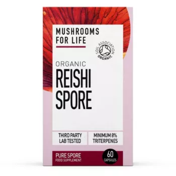 Organic Reishi Spore 800mg (60 capsule), MushroomsForLife