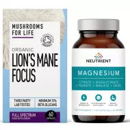  Pachet 1 x Magneziu Neutrient + 1 x Lions Mane Focus Mushrooms4Life