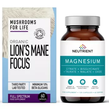  Pachet 1 x Magneziu Neutrient + 1 x Lions Mane Focus Mushrooms4Life