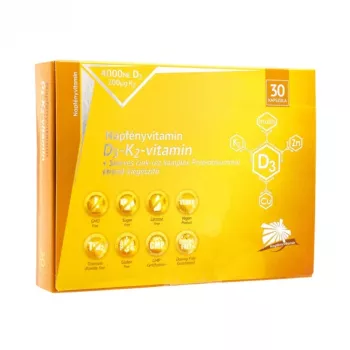 Napfényvitamin D3-K2-vitamin si complex de oligoelemente organice cu prebiotice (30 capsule) Napfényvitamin D3-K2-vitamin si complex de oligoelemente organice cu prebiotice (30 capsule)