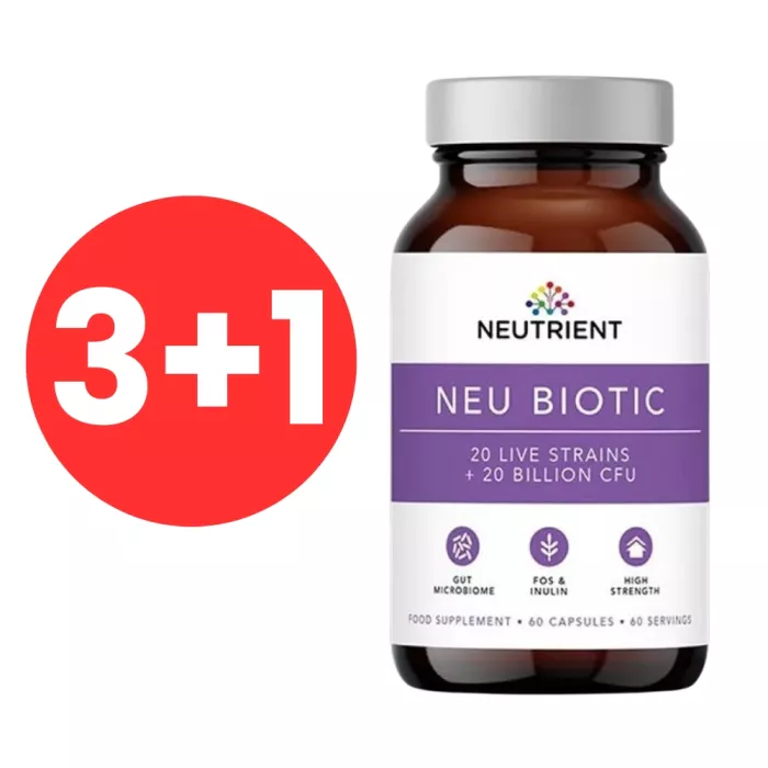 3+1 Neu Biotic Multi Strain Probiotic 20 miliarde (60 capsule), Neutrient 3+1 Neu Biotic Multi Strain Probiotic 20 miliarde (60 capsule), Neutrient