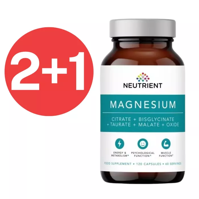 2+1 Magneziu cu 4 forme de chelati (120 capsule), Neutrient 2+1 Magneziu cu 4 forme de chelati (120 capsule), Neutrient