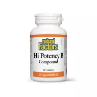 Hi Potency B - Vitamina B Complex Forte (90 tablete), Natura Factors