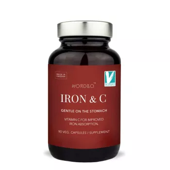 Vitamina C + Fier (90 capsule), Nordbo Vitamina C + Fier (90 capsule), Nordbo