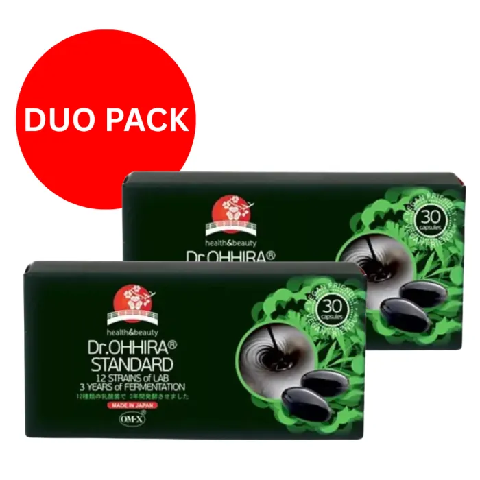 DUO PACK Dr.OHHIRA® Original probiotice fermentate 3 ani cu OM-X, 30 capsule