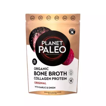 Organic Bone Broth proteina de colagen organic din supa de oase 225 grame (25 portii), Planet Paleo