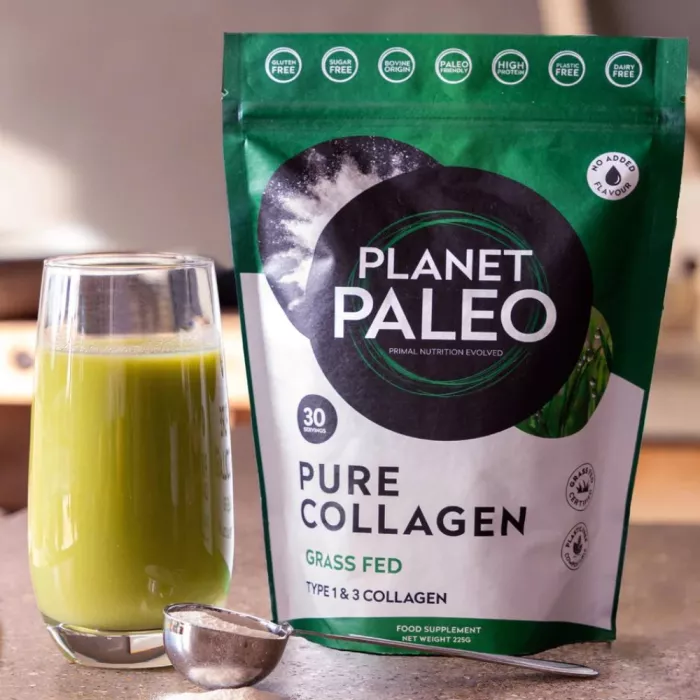 Colagen hidrolizat bovin peptide tip 1 si 3 Pur 225 gr (30 portii), Planet Paleo