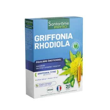 Griffonia Rhodiola (20 fiole), Santarome Griffonia Rhodiola (20 fiole), Santarome