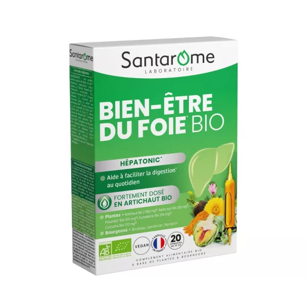 Bien-Etre Du Foie Bio Hepatonic (20 fiole), Santarome de la