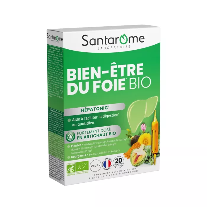 Hepatonic Bio Bien Etre (20 fiole), Santarome Hepatonic Bio Bien Etre (20 fiole), Santarome