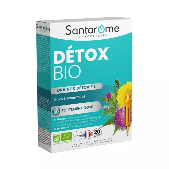 Detox Bio Santarome (20 fiole buvabile), Santarome Detox Bio Santarome (20 fiole buvabile), Santarome