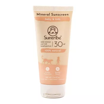 Cremă de protecție solară minerală naturală Baby&Kids SPF30, 100ml, Suntribe