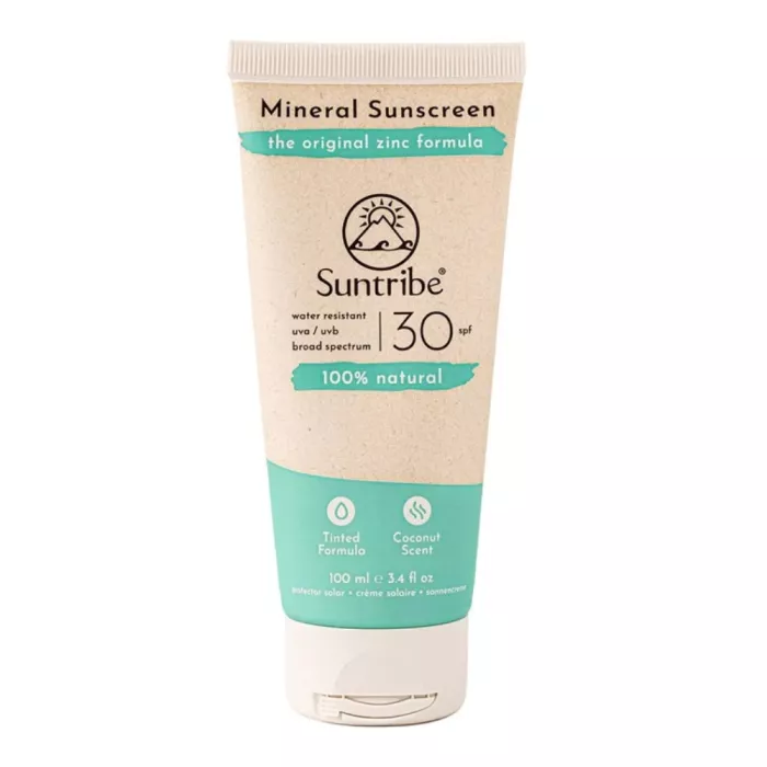Cremă de protecție solară minerală naturală SPF30, 100ml, Suntribe Cremă de protecție solară minerală naturală SPF30, 100ml, Suntribe