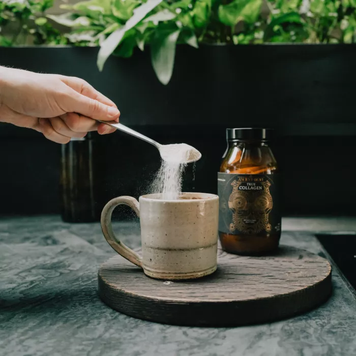 True collagen powder 200 gr (40 portii) + Ritual Golden Scoop, Ancient and Brave