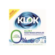 KLOK Capsule ALL-in-1 pentru masina de spalat vase, 0% parfum, 0% coloranti (26 capsule x 18g)