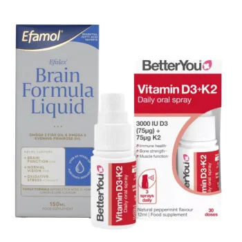 Pachet economic Brain Formula cu DHA + Vitamina D3+K2 Spray Oral