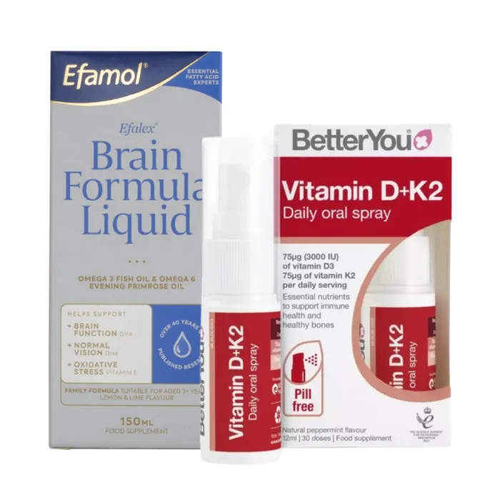 Pachet economic Brain Formula cu DHA + Vitamina D3+K2 Spray Oral