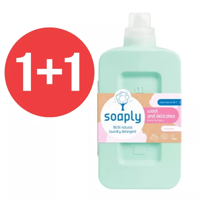 1+1 Detergent ecologic pentru lana si matase cu 99.9% ingrediente naturale Lively Lotus (1L), Soaply 1+1 Detergent ecologic pentru lana si matase cu 99.9% ingrediente naturale Lively Lotus (1L), Soaply