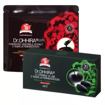 Pachet Extract de legume fermentate 5 ani cu OM-X®, 30 plicuri + Standard probiotice fermentate 3 ani cu OM-X®, 30 capsule, Dr.Ohhira®