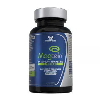 Magtein® Magneziu L-Treonat Premium 670 mg, 90 Capsule Vegane, Boost4Life