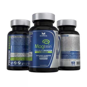 Magtein® Magneziu L-Treonat Premium 670 mg, 90 Capsule Vegane, Boost4Life