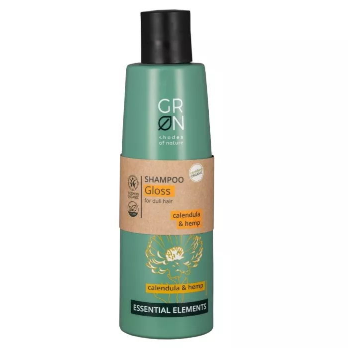 Sampon pentru stralucire Bio Organic Essential Elements cu canepa si galbenele (250ml), GRN Shades of Nature