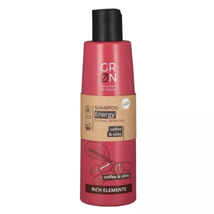 Sampon energizant Bio Organic Rich Elements cu cafea si masline (250ml), GRN Shades of Nature