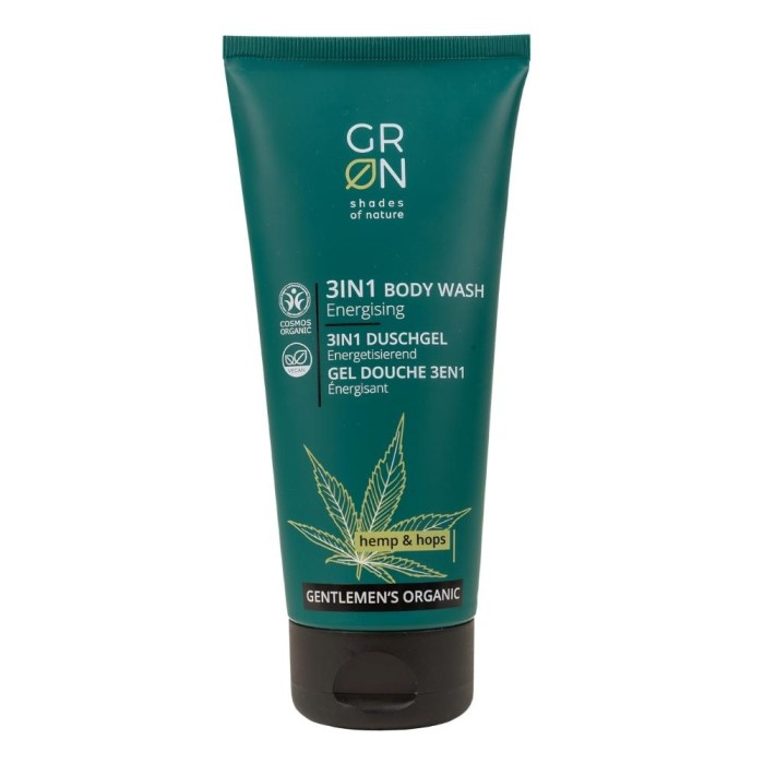 3 in 1 gel de dus Bio Organic Gentlemens  cu canepa si hamei (200ml), GRN Shades of Nature