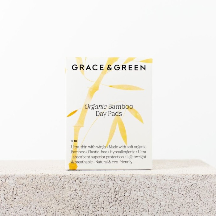 Absorbante din bambus organic, Zi (10 buc), Grace and Green Absorbante din bambus organic, Zi (10 buc), Grace and Green