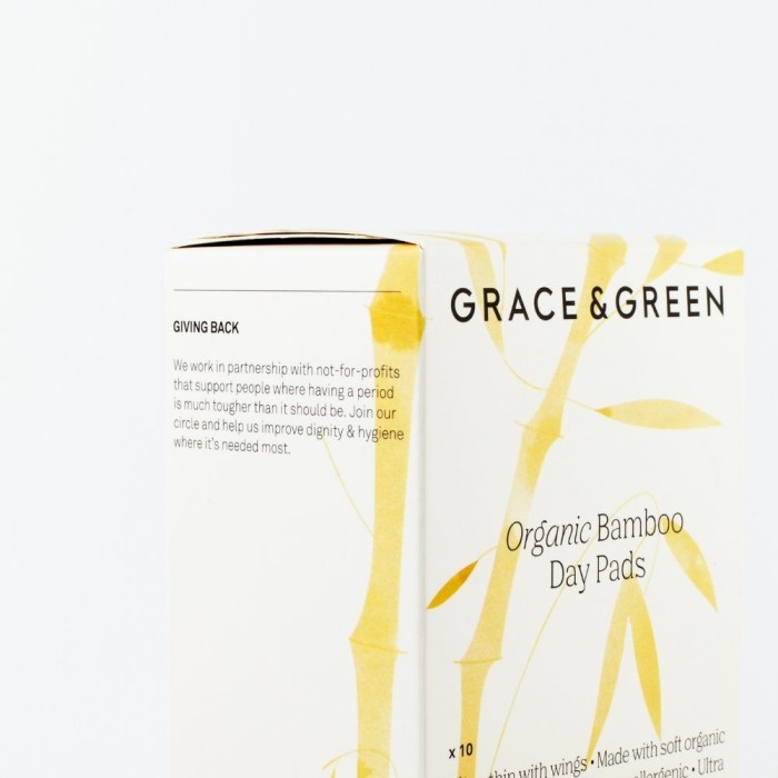 Absorbante din bambus organic, Zi (10 buc), Grace and Green Absorbante din bambus organic, Zi (10 buc), Grace and Green