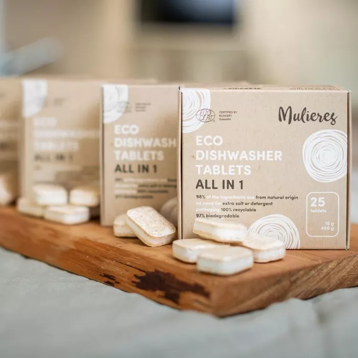 Pachet 3 x Tablete ecologice pentru mașina de spălat vase (3x25 buc), Mulieres