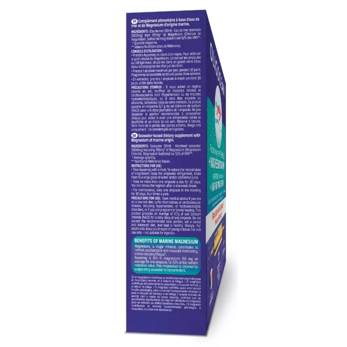 Magneziu Marin AquaMag si Plasma Marina Hipertonica (30 fiole x 10ml), Oligocean®
