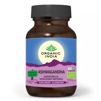 Ashwagandha - antistres natural (60 capsule), Organic India Ashwagandha - antistres natural (60 capsule), Organic India