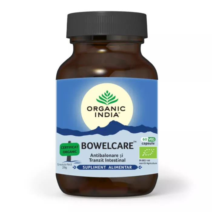 Bowelcare - balonare si tranzit intestinal (60 capsule), Organic India