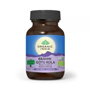 Brahmi - Gotu Kola - creier si sistem nervos (60 capsule), Organic India Brahmi - Gotu Kola - creier si sistem nervos (60 capsule), Organic India