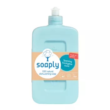 Detergent ecologic pentru vase cu 100% ingrediente naturale Sparkling Eucalyptus (500ml), Soaply
