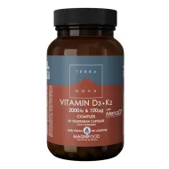 Vitamina D3 2000 UI + Vitamina K2 (50 capsule), Terranova