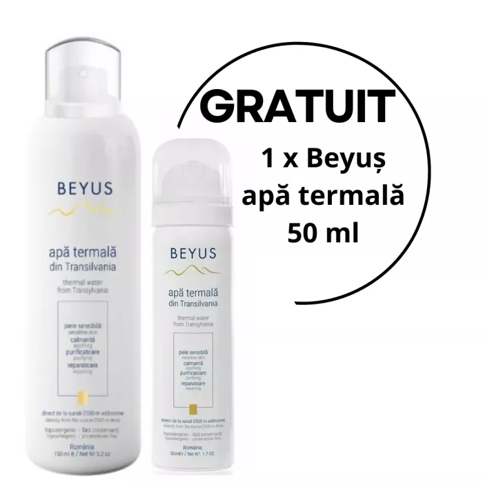 Beyus (150 ml) + GRATUIT Beyus (50 ml) Apa termala din Transilvania Beyus (150 ml) + GRATUIT Beyus (50 ml) Apa termala din Transilvania